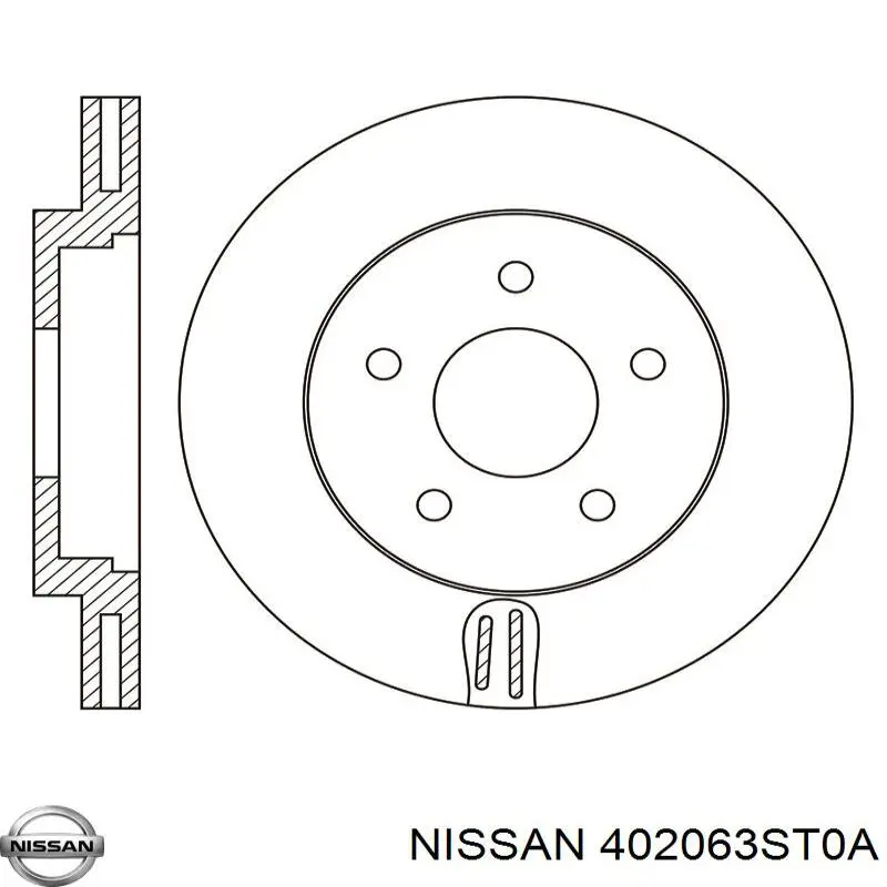 Disco de freno 402063ST0A Nissan/Infiniti