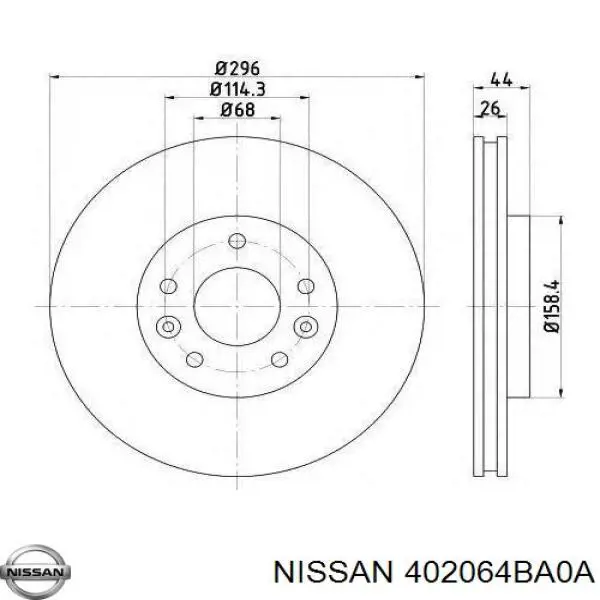 Frenos delanteros Nissan/Infiniti 402064BA0A precio, desde 39,13 EUR