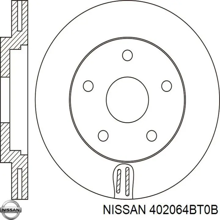 Comprar 402064BT0B Nissan/Infiniti Freno de disco delantero