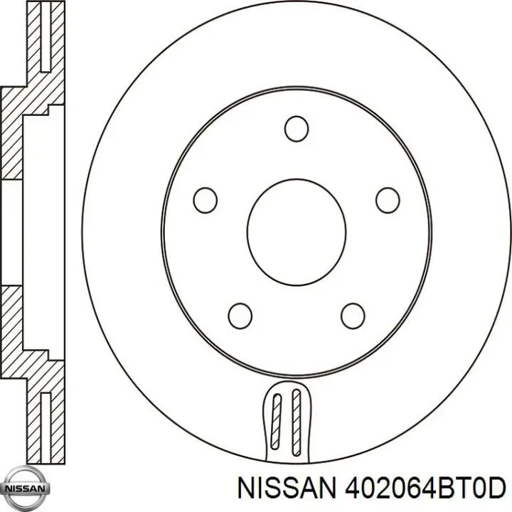 402064BT0D Nissan disco de freno delantero