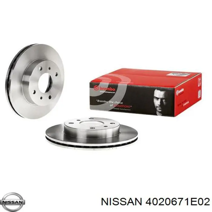 4020671E02 Nissan disco de freno delantero