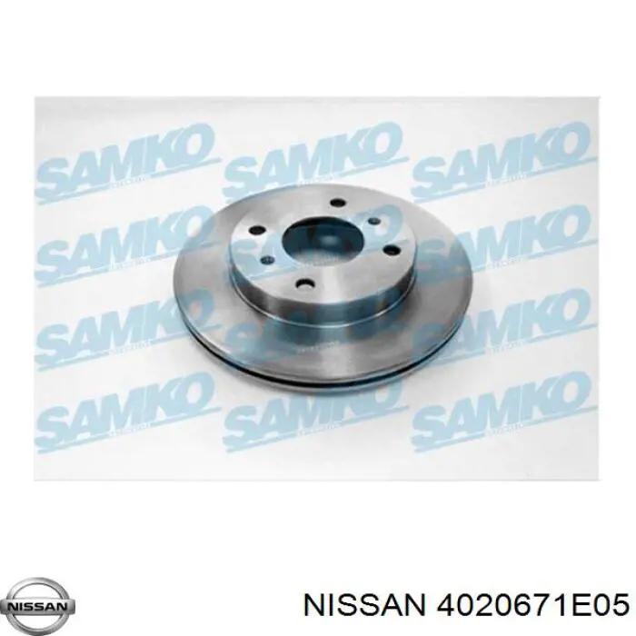 4020671E05 Nissan disco de freno delantero
