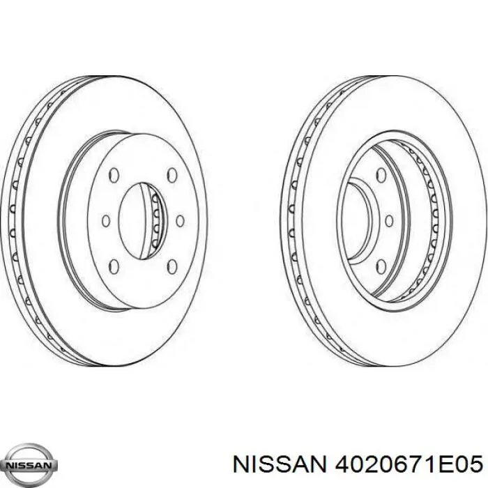 Disco de freno 4020671E05 Nissan/Infiniti
