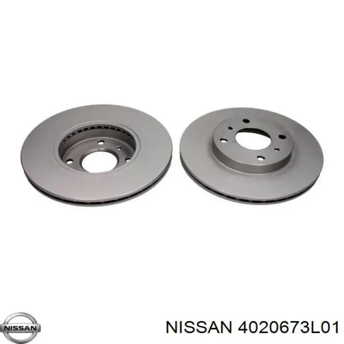 4020673L01 Nissan freno de disco delantero