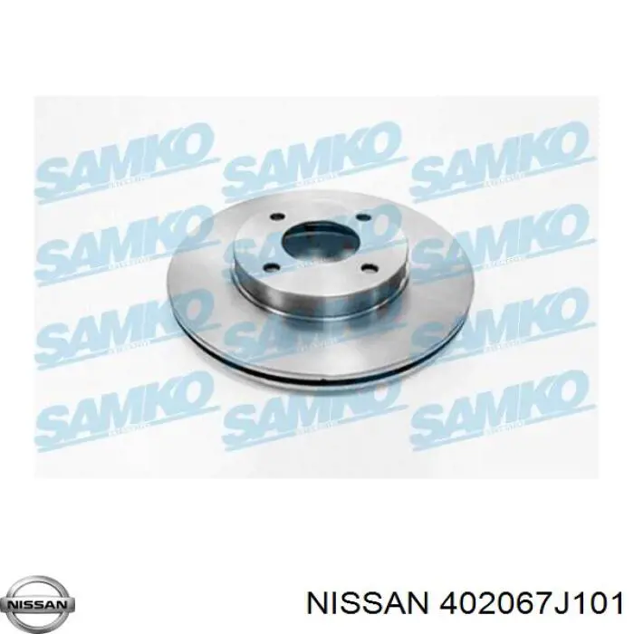 402067J101 Nissan freno de disco delantero