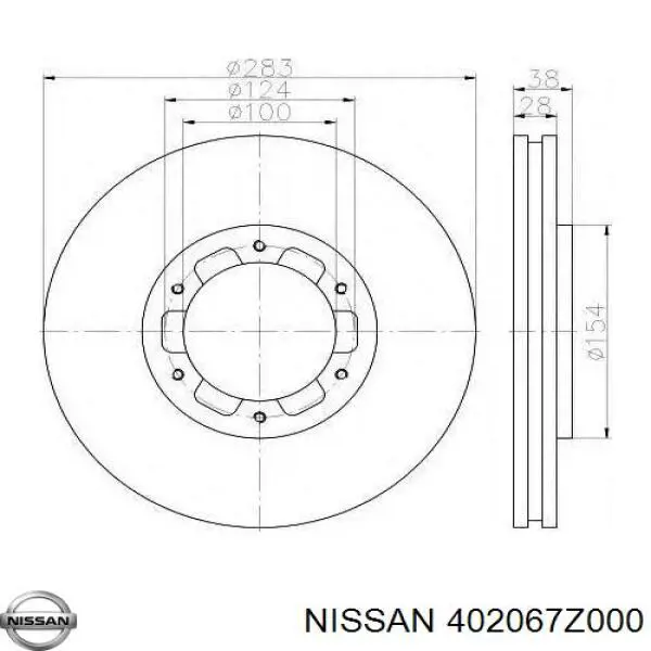 Frenos delanteros Nissan/Infiniti 402067Z000 precio, desde 56,44 EUR