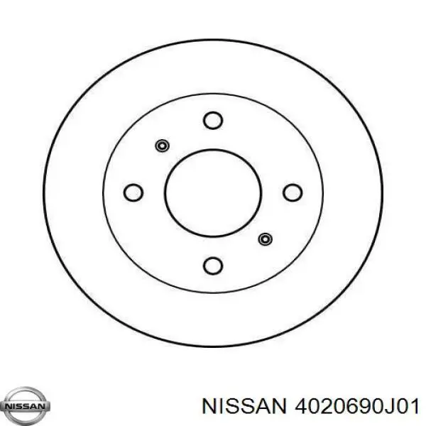 4020690J01 Nissan disco de freno delantero