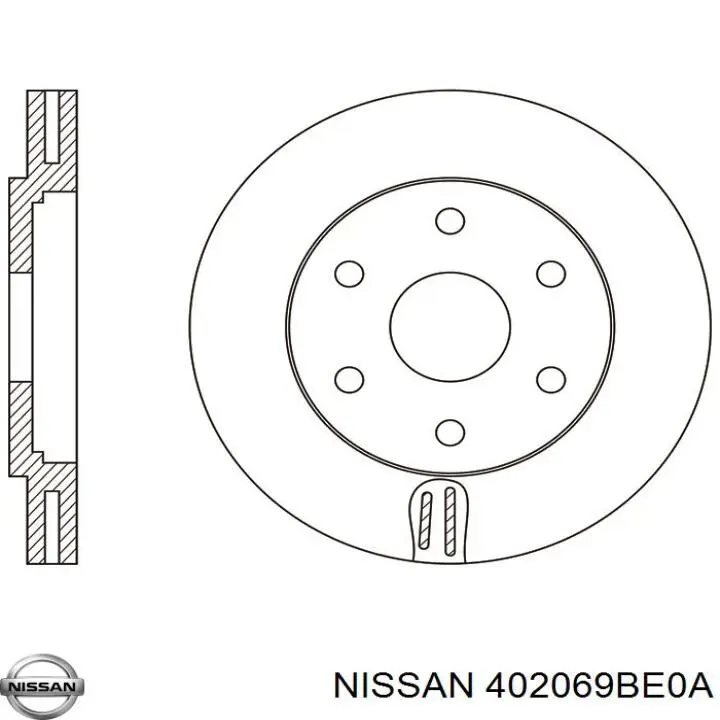 Freno de disco delantero Nissan Navara D40