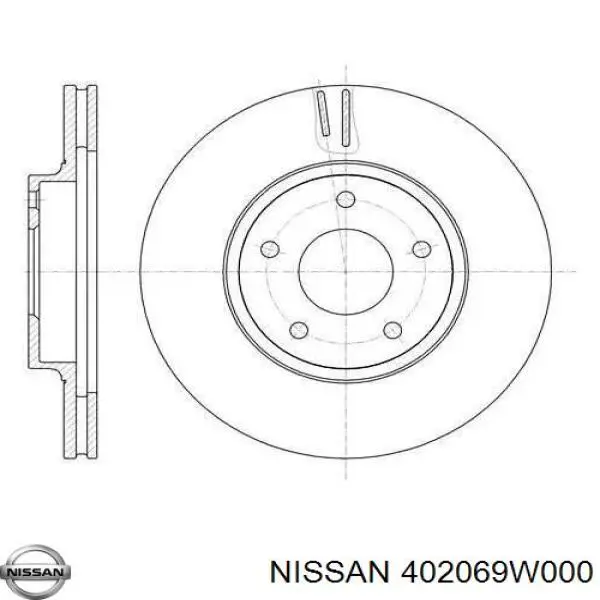 40206-9W000 Nissan freno de disco delantero