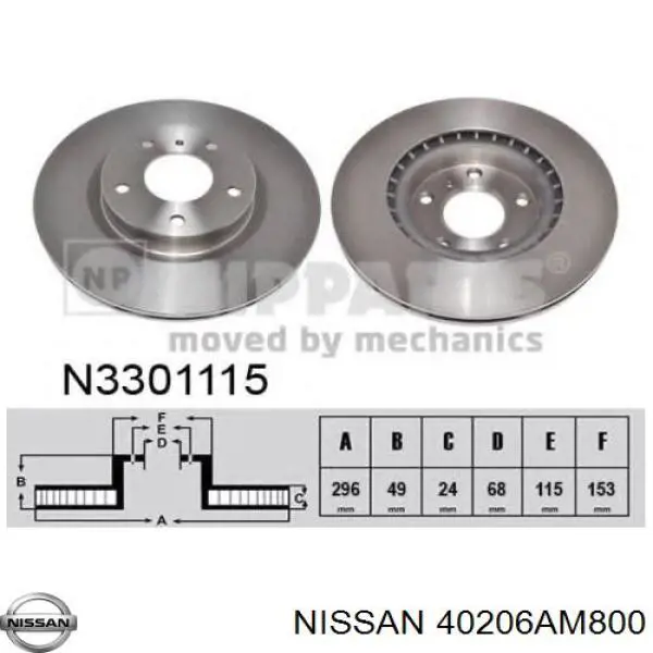 Frenos delanteros Nissan/Infiniti 40206AM800 precio, desde 57,26 EUR