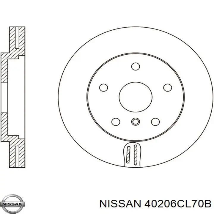 Comprar 40206CL70B Nissan/Infiniti Freno de disco delantero