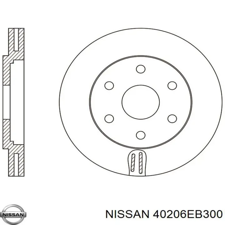 40206EB300 Nissan disco de freno delantero