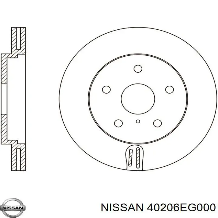 Disco de freno 40206EG000 Nissan/Infiniti
