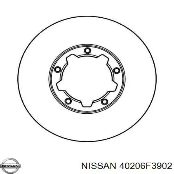 40206F3902 Nissan freno de disco delantero