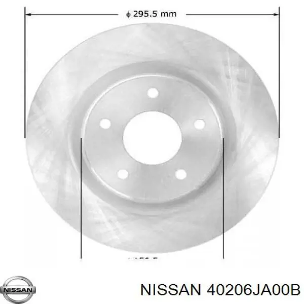 40206JA00B Nissan freno de disco delantero