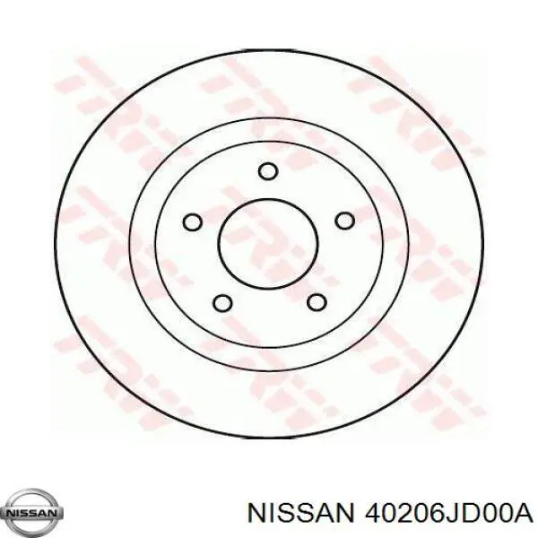 40206JD00A Nissan freno de disco delantero