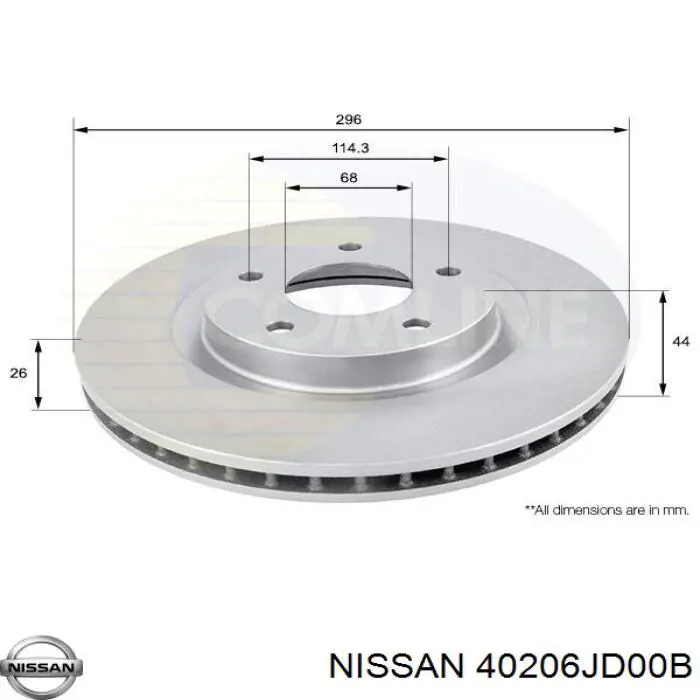 Frenos delanteros Nissan/Infiniti 40206JD00B precio, desde 39,96 EUR