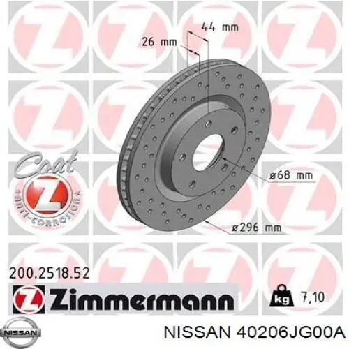 40206JG00A Nissan/Infiniti Discos