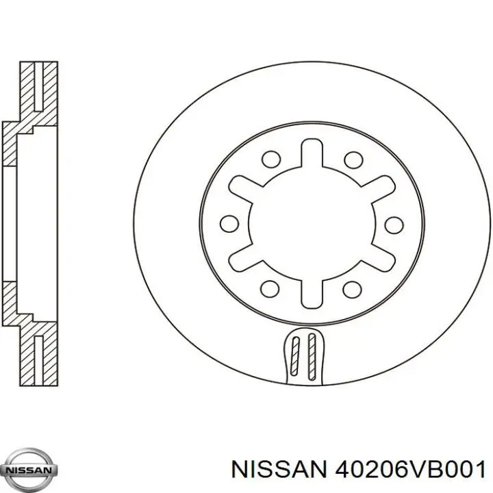 Frenos delanteros Nissan/Infiniti 40206VB001 precio, desde 66,42 EUR