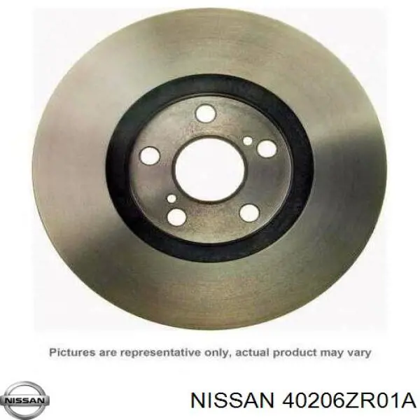 40206ZR01A Nissan disco de freno delantero