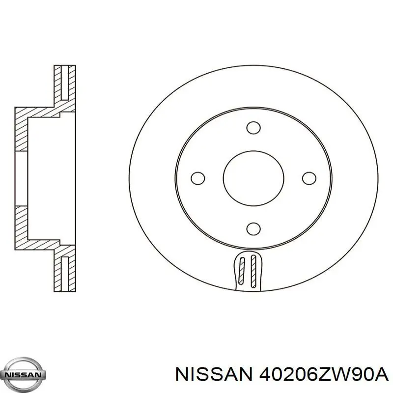 Comprar 40206ZW90A Nissan/Infiniti Freno de disco delantero