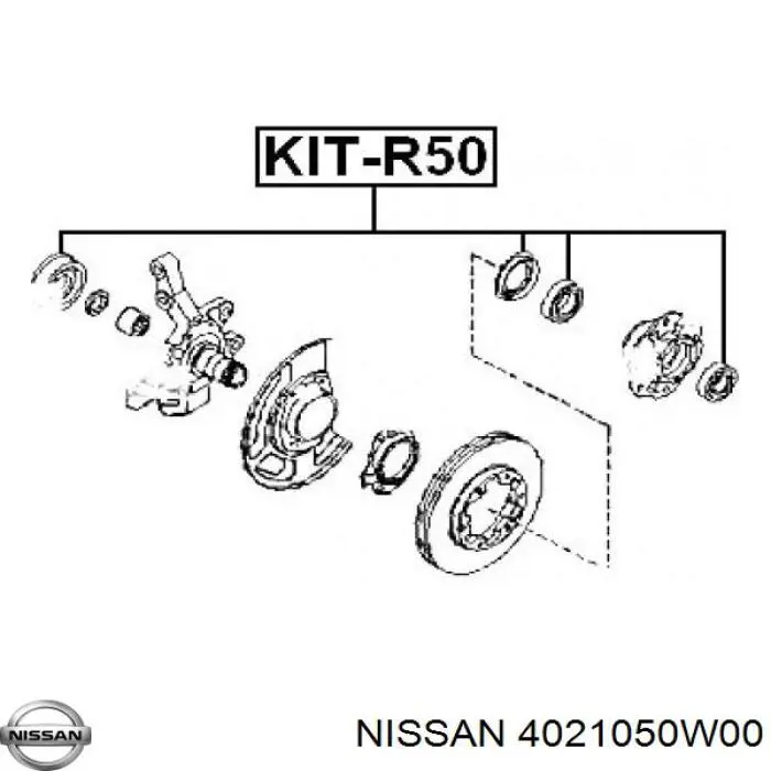 Comprar 402102S600 Nissan/Infiniti Cojinete interno del cubo de rueda delantera