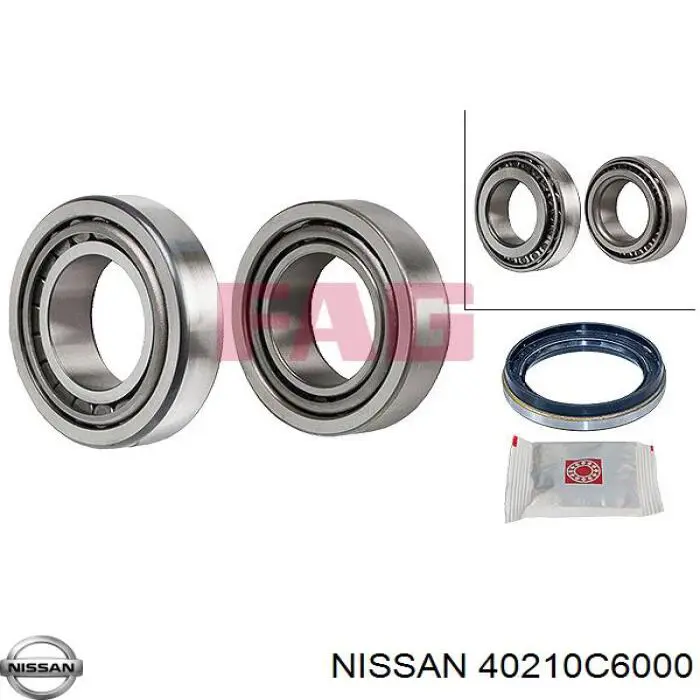 Cojinete externo del cubo de la rueda delantera para Nissan Patrol (Y60)