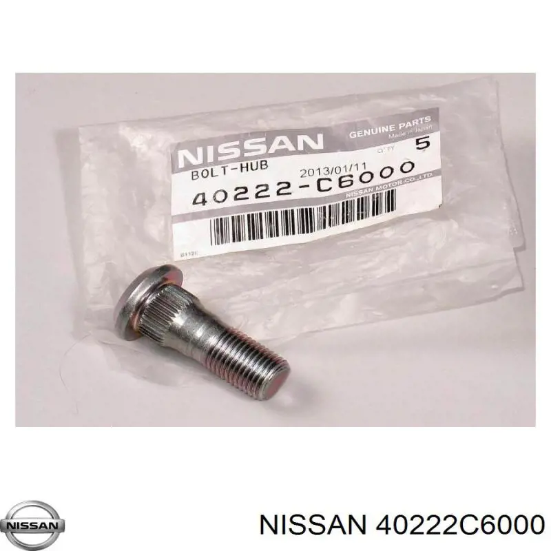 40222G9501 Nissan espárrago de rueda delantero