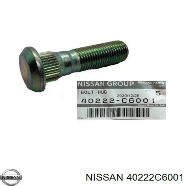 40222C6001 Nissan tornillo de cubo