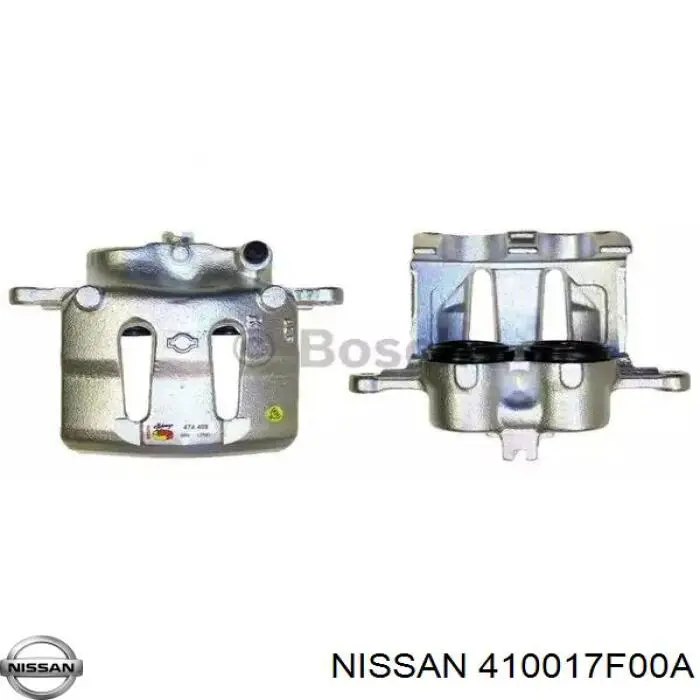 411117F025 Nissan pinza de freno delantera derecha