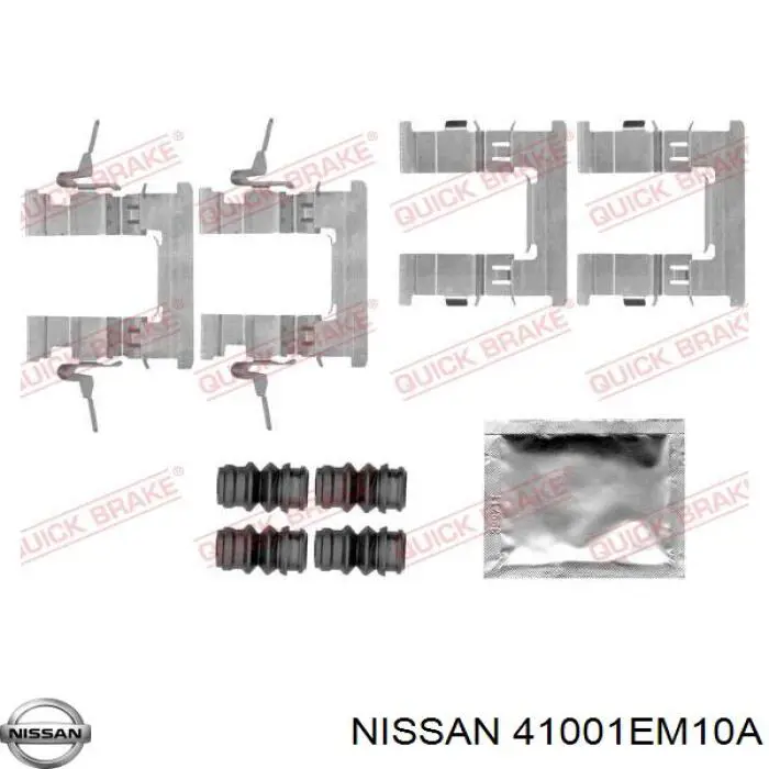 41001EM10A Nissan pinza de freno delantera derecha