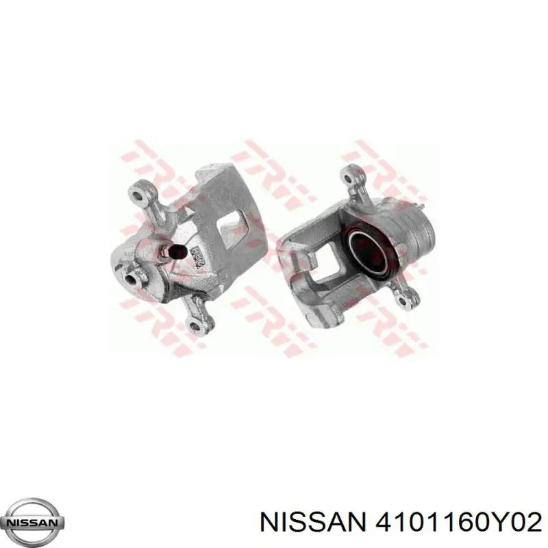 4101160Y02 Nissan pinza de freno delantera izquierda