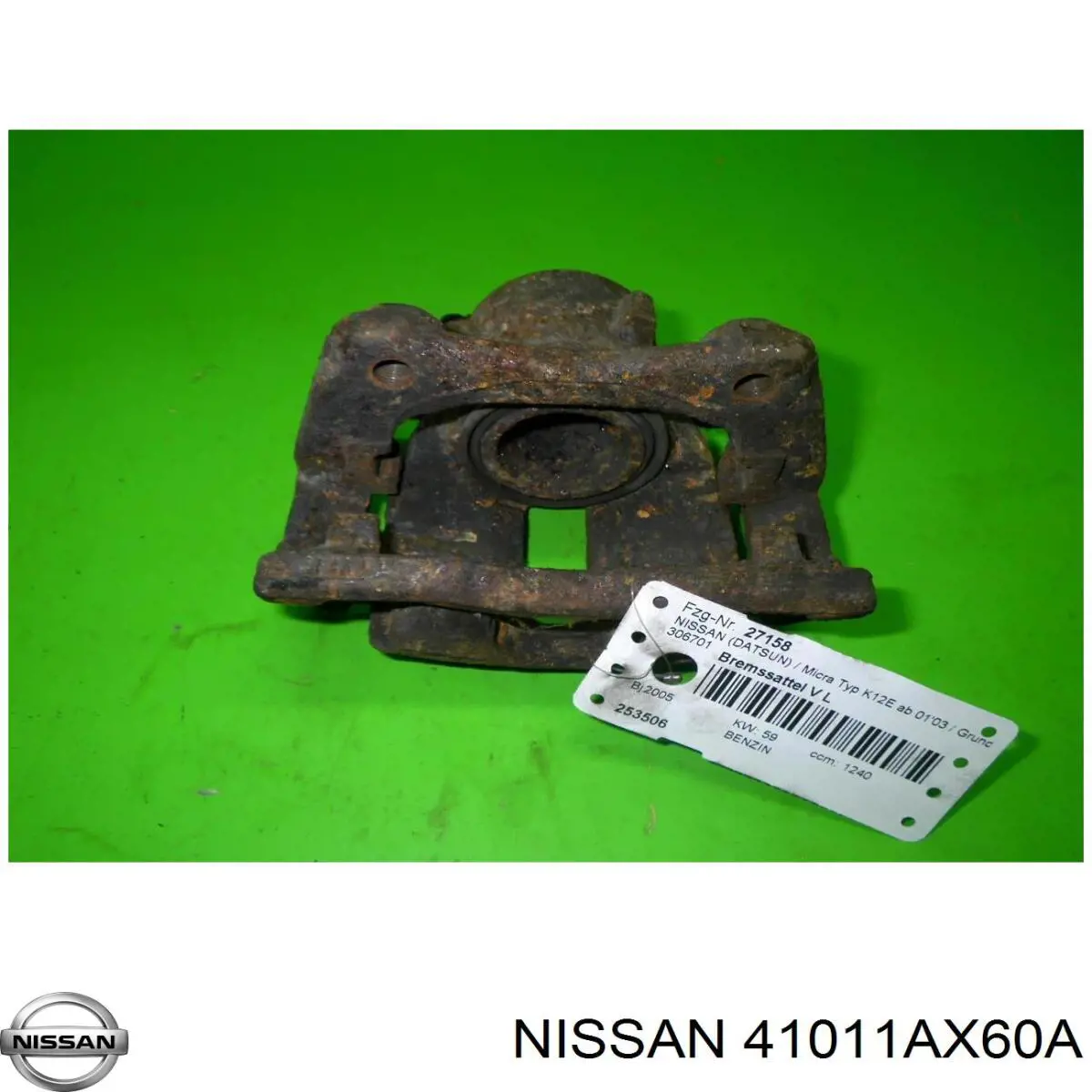 41011AX60A Nissan/Infiniti Pinza de freno delantera izquierda