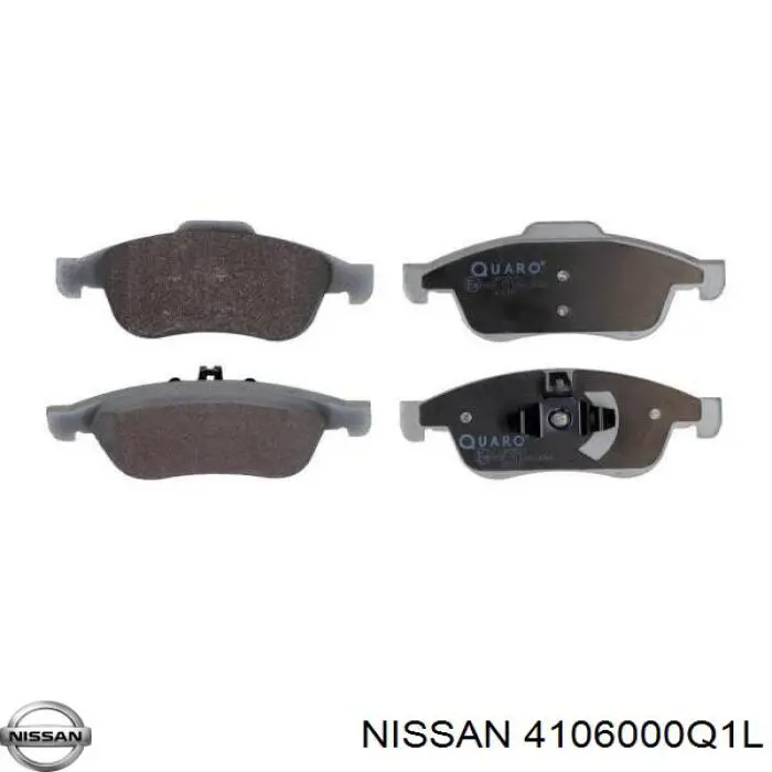 4106000Q1L Nissan pastillas de freno delanteras