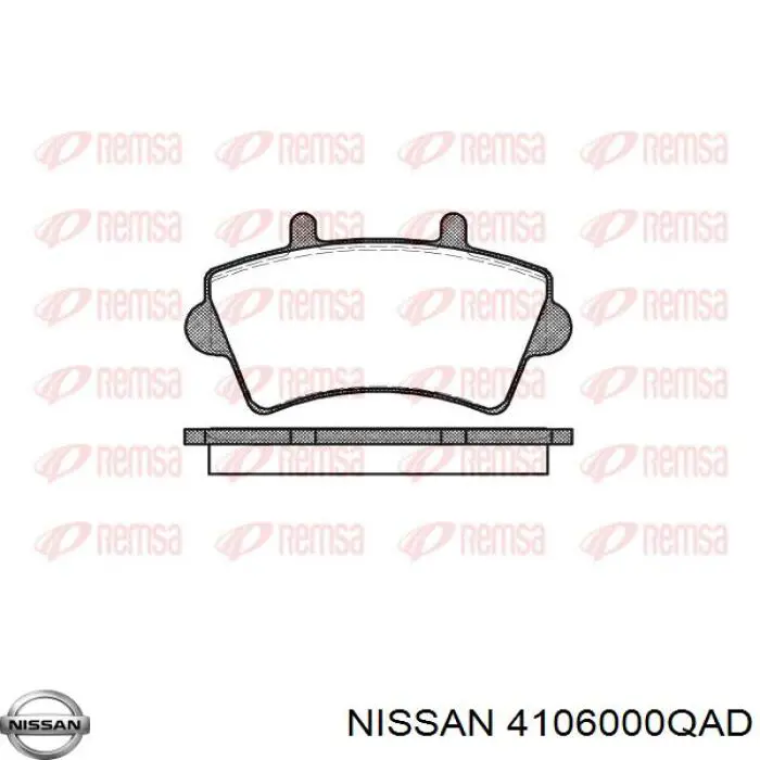 Pastillas de freno 4106000QAD Nissan/Infiniti
