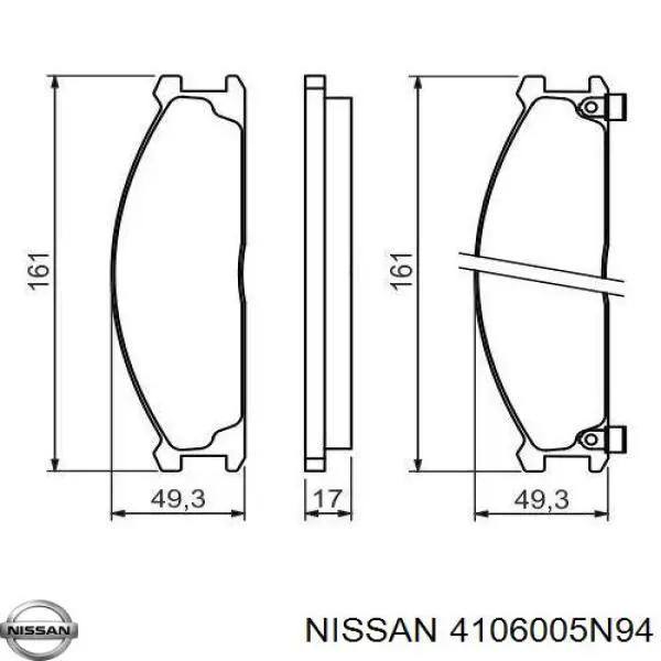 Pastillas de freno delanteras Nissan Terrano 1 WD21
