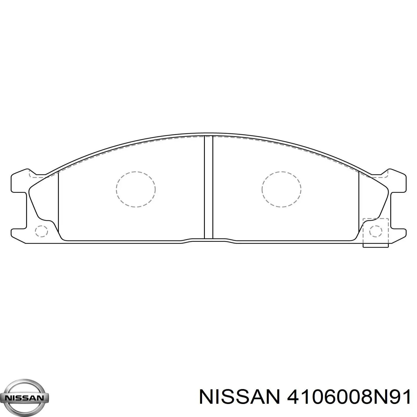 4106008N91 Nissan pastillas de freno delanteras