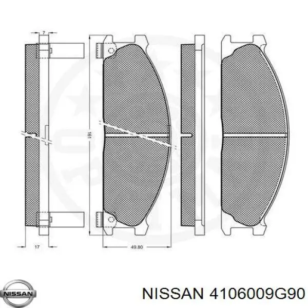 Pastillas de freno delanteras Nissan Terrano 1 WD21