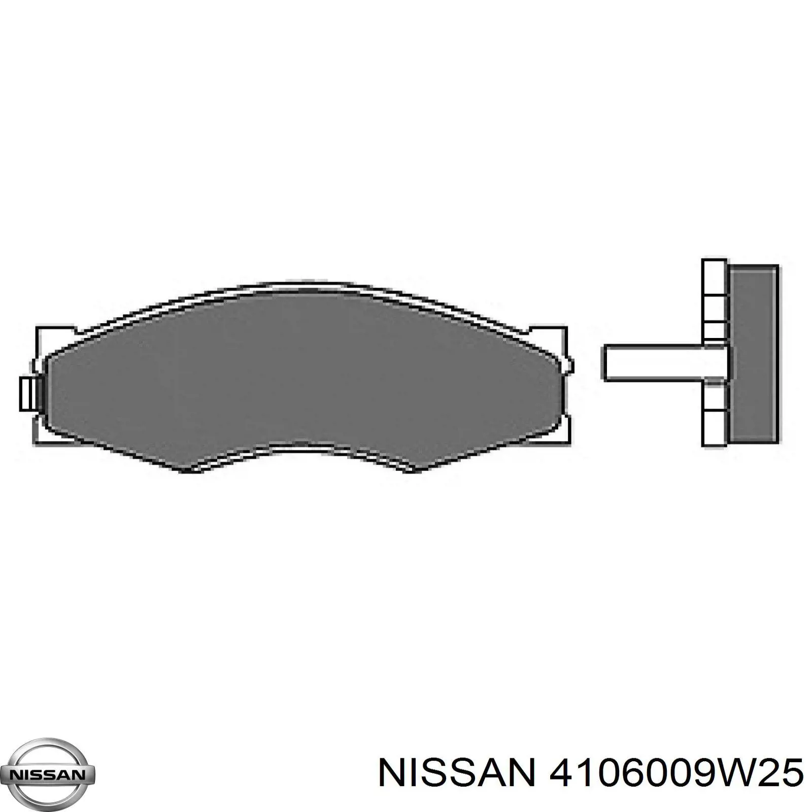 4106009W25 Nissan/Infiniti Pastillas delanteras