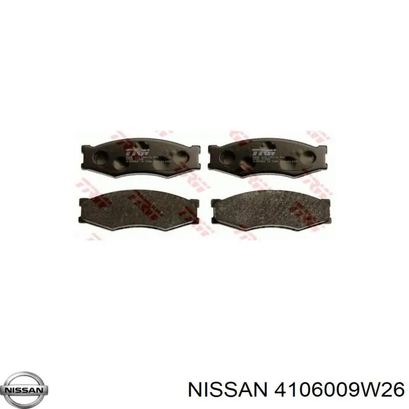 4106009W26 Nissan pastillas de freno delanteras