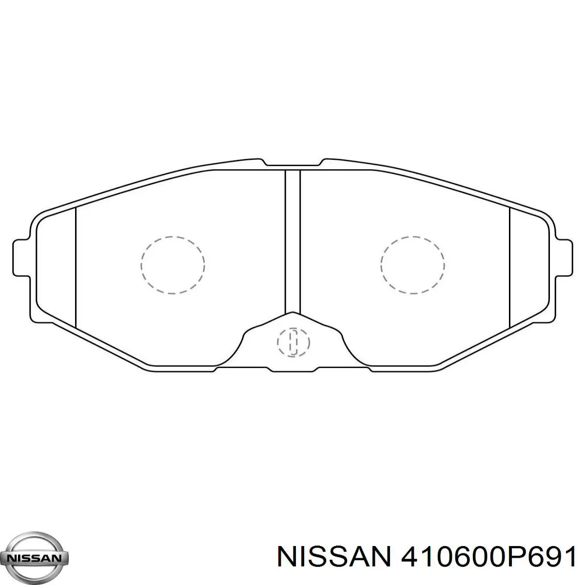 410600P691 Nissan pastillas de freno delanteras
