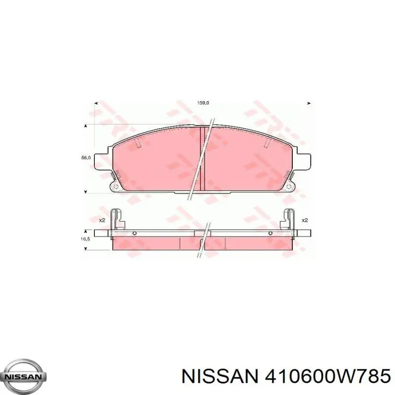 Pastillas de freno 410600W785 Nissan/Infiniti