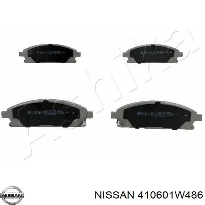 410601W486 Nissan pastillas de freno delanteras