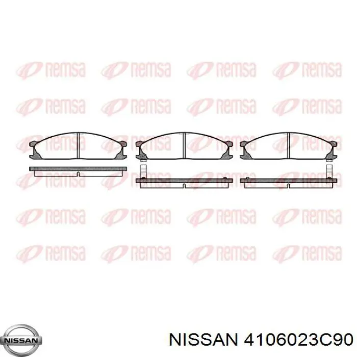 4106023C90 Nissan pastillas de freno delanteras