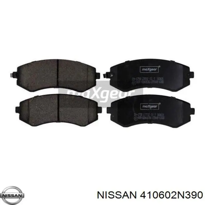 410602N390 Nissan pastillas de freno delanteras
