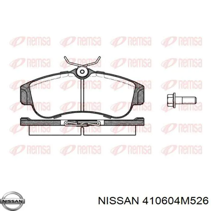 Comprar 410604M526 Nissan/Infiniti Pastillas delanteras de freno