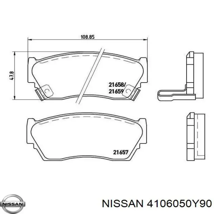 Pastillas freno delanteras Nissan/Infiniti 4106050Y90 precio, desde 22,71 EUR