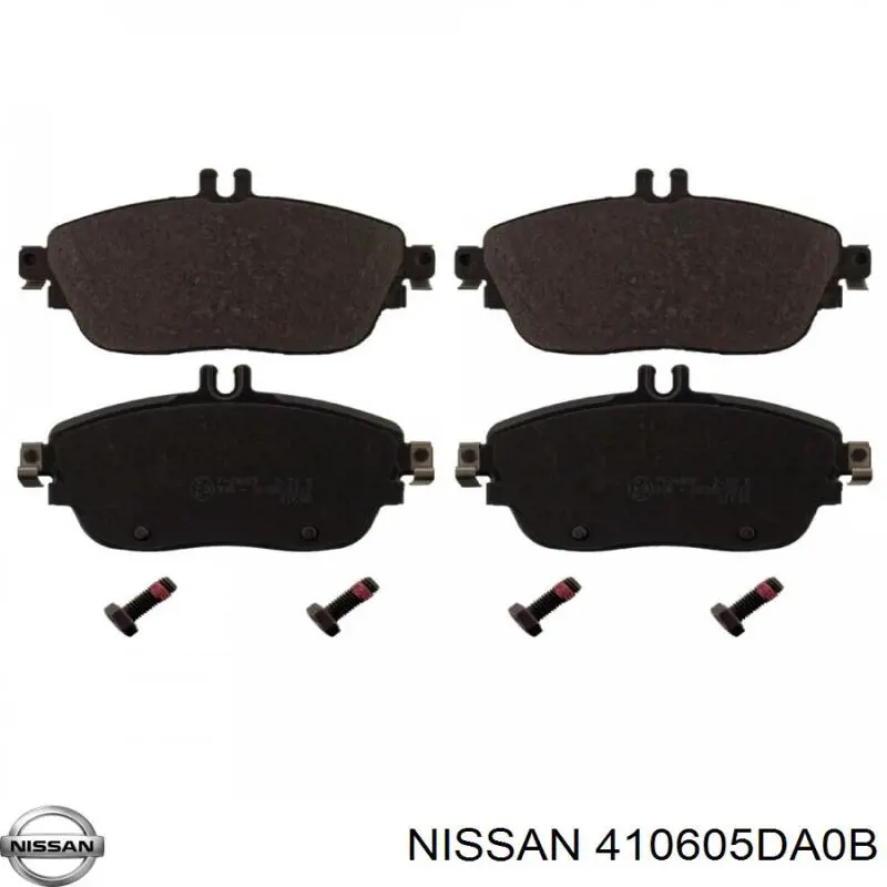 410605DA0B Nissan pastillas de freno delanteras