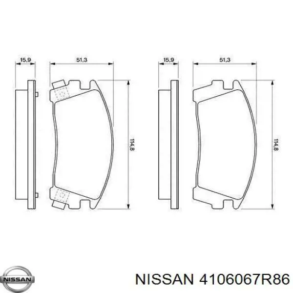 Comprar 4106058Y85 Nissan/Infiniti Pastillas delanteras de freno