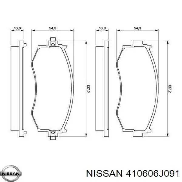 Pastillas freno delanteras Nissan/Infiniti 410606J091 precio, desde 30,01 EUR